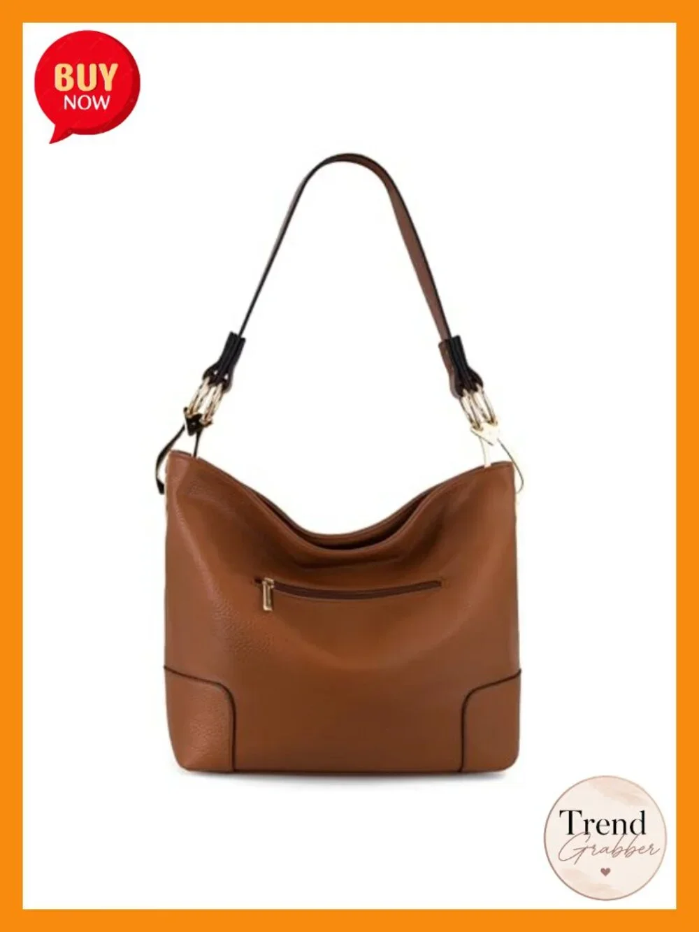 Faux Leather Hobo Shoulder Bag Slouchy Top Handle Satchel Purse